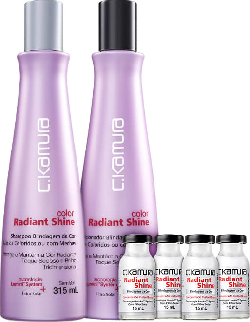 Kit C.Kamura Color Radiant Shine Blindagem da Cor Trio (3 Produtos)