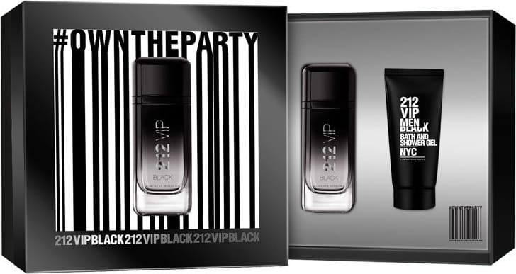 Conjunto 212 VIP Black Carolina Herrera Masculino - Eau de Parfum 100ml + Gel de Banho 100ml