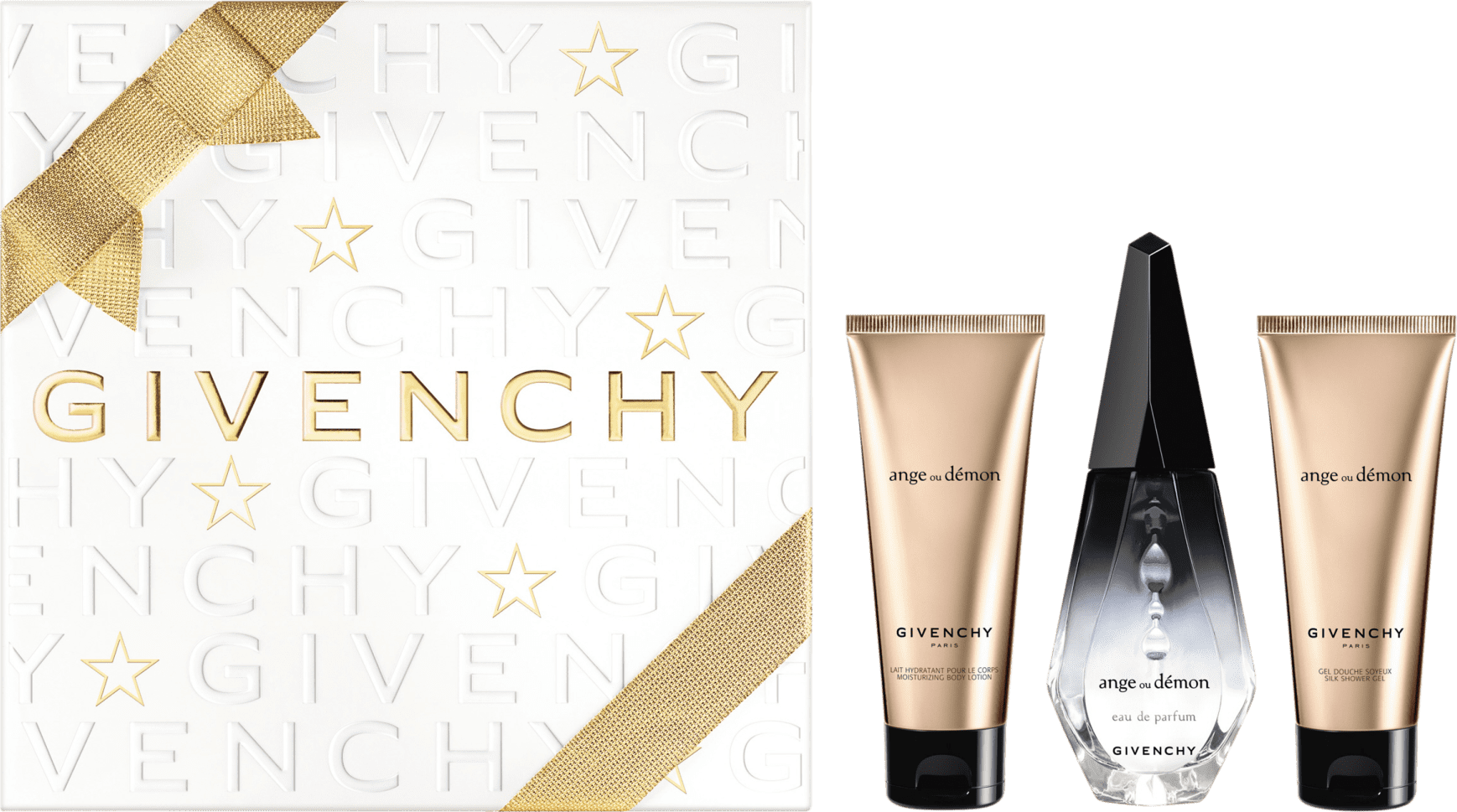 Conjunto Ange ou Démon Givenchy Feminino - Eau de Parfum 50ml + Loção Corporal 75ml + Gel de Banho 75ml