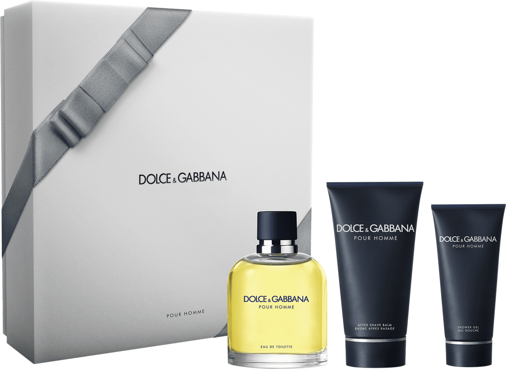 Conjunto Dolce & Gabbana Pour Homme Masculino - Eau de Toilette 125ml + Pós-Barba 100ml + Gel de Banho 50ml