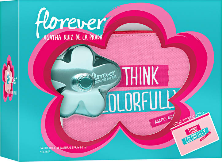 Conjunto Florever Agatha Ruiz de La Prada Feminino - Eau de Toilette 80ml + Nécessaire