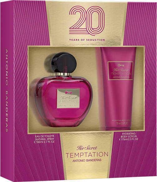 Conjunto Her Secret Temptation Antonio Banderas Feminino - Eau de Toilette 80ml + Loção Corporal 75ml