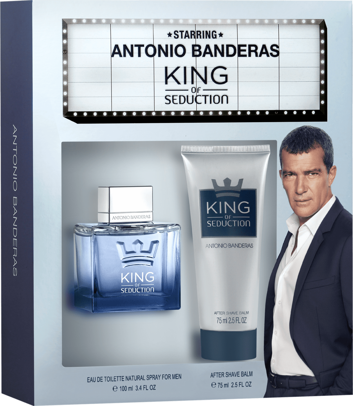 Conjunto King of Seduction Beard Antonio Banderas Masculino - Eau de Toilette 100ml + Pós-Barba 75ml