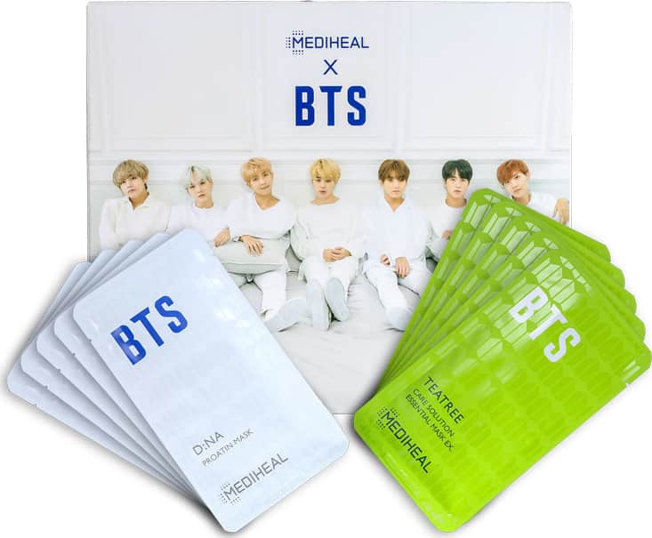 Kit Mediheal X BTS Moisturizing Care Special Set (10 Produtos + Cards)