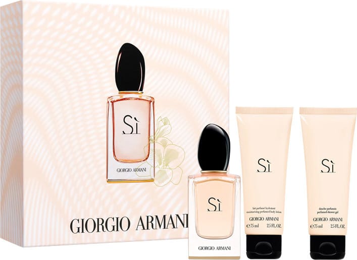 Conjunto Sì Giorgio Armani Trio Feminino - Eau de Parfum 30ml + Gel de Banho 75ml + Loção Corporal 75ml