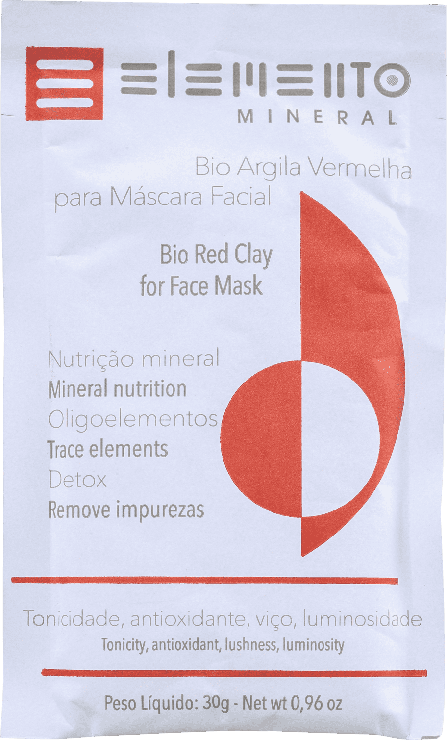 Elemento Mineral Bio Argila Vermelha - Máscara Facial 30g