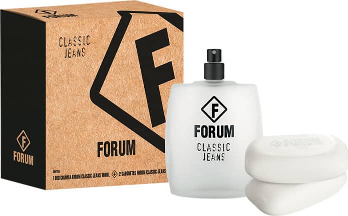 Conjunto Classic Jeans Forum Unissex - Deo Colônia 100ml + Sabonetes 2x90g
