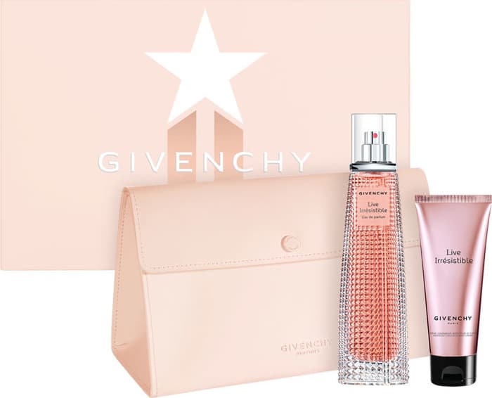 Conjunto Live Irrésistible Givenchy Feminino - Eau de Parfum 75ml + Loção Corporal 75ml + Nécessaire