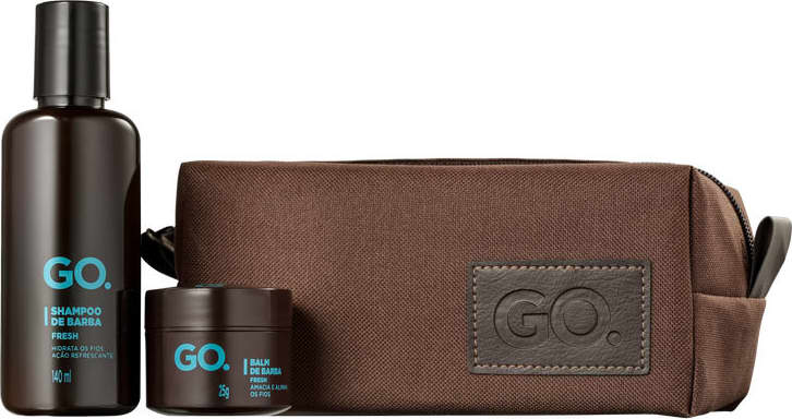 Kit Go Man Fresh Shampoo e Balm (2 Produtos + Nécessaire)