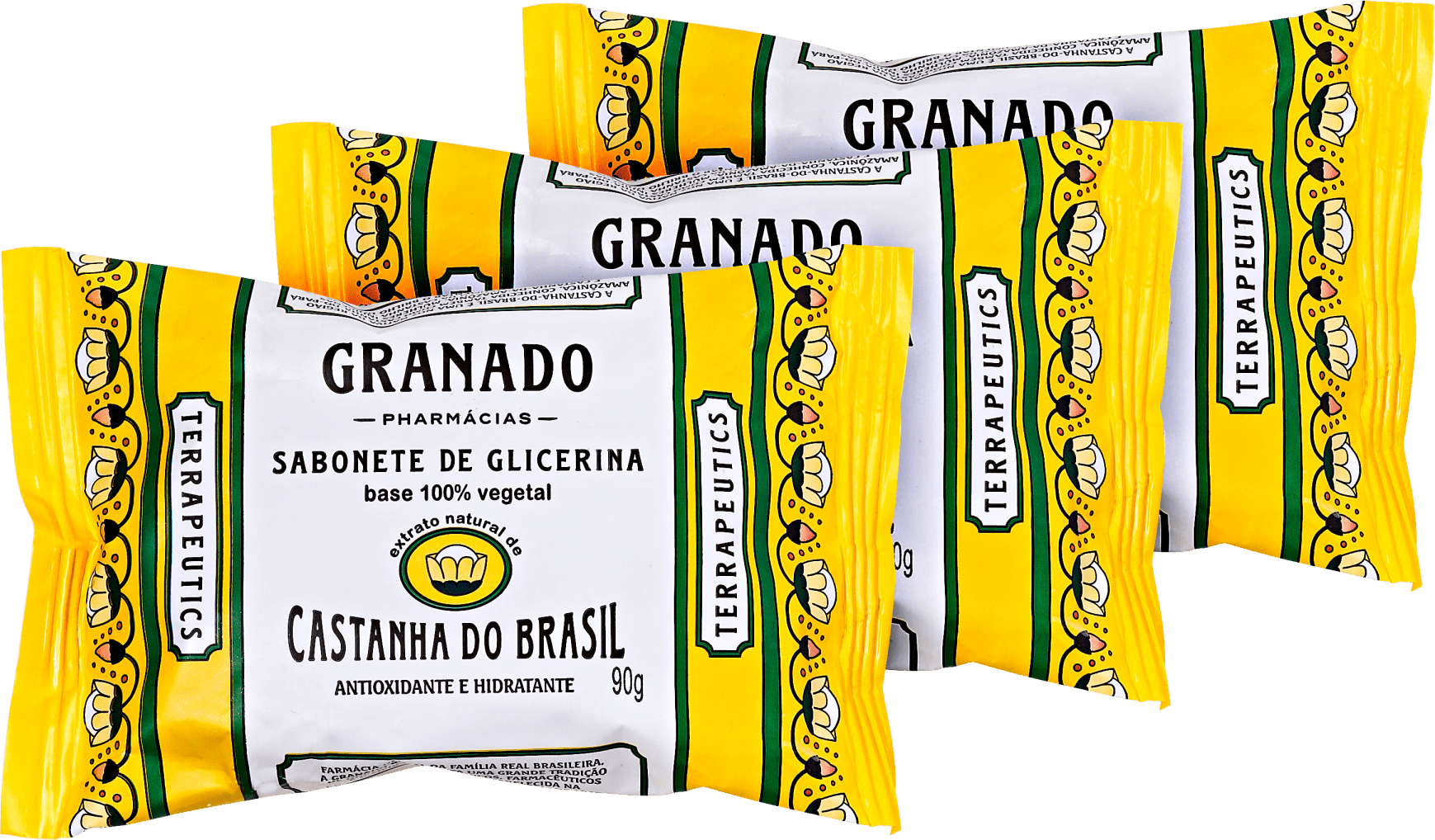 Granado Terrapeutics Castanha do Brasil de Glicerina - Sabonete em Barra 3x90g