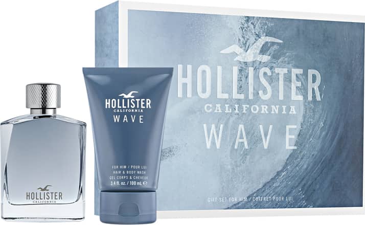 Conjunto Wave For Him Hollister Masculino - Eau de Toilette 100ml + Gel de Banho 100ml