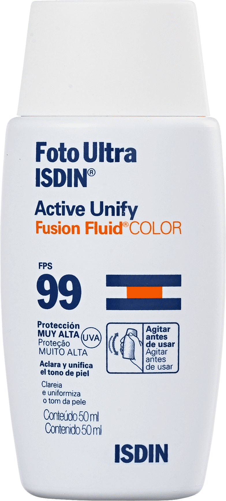ISDIN Foto Ultra Active Unify Fusion Fluid Color - Loção Clareadora de Manchas 50ml