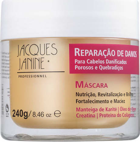 Jacques Janine Professionnel Pós-Tratamento Quimicamente Danificados - Máscara Capilar 240ml