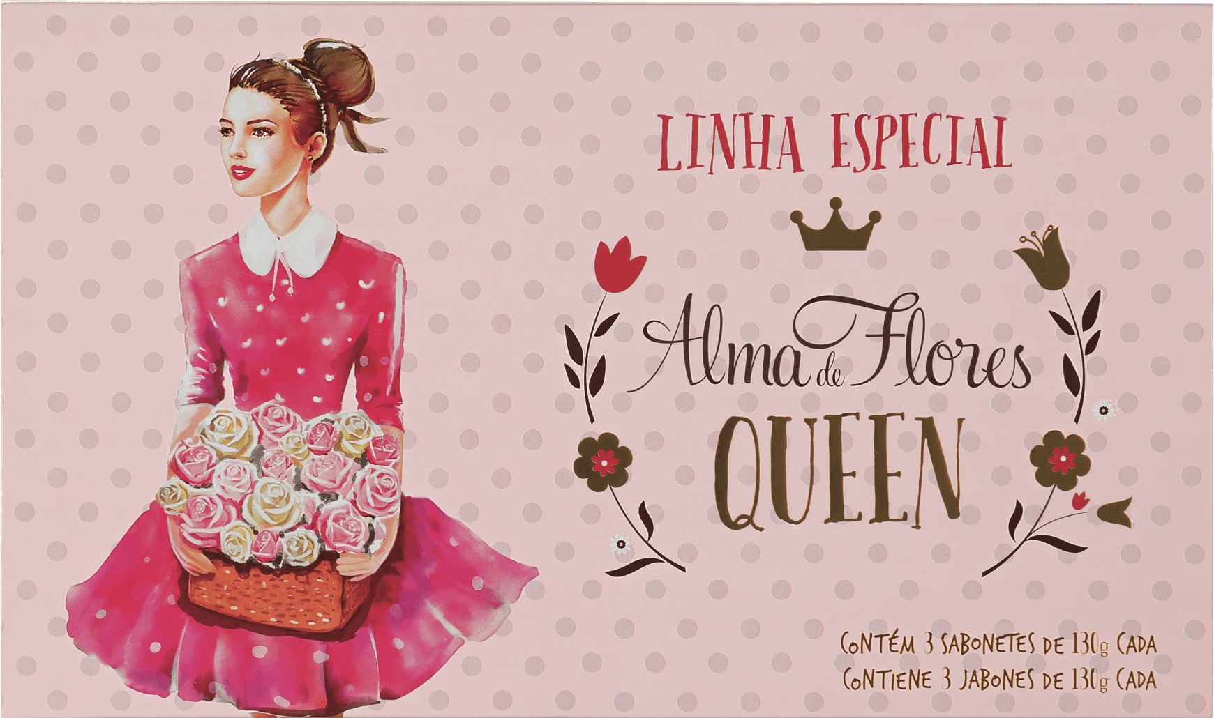 Kit Alma de Flores Queen - Sabonetes em Barra 3x130g