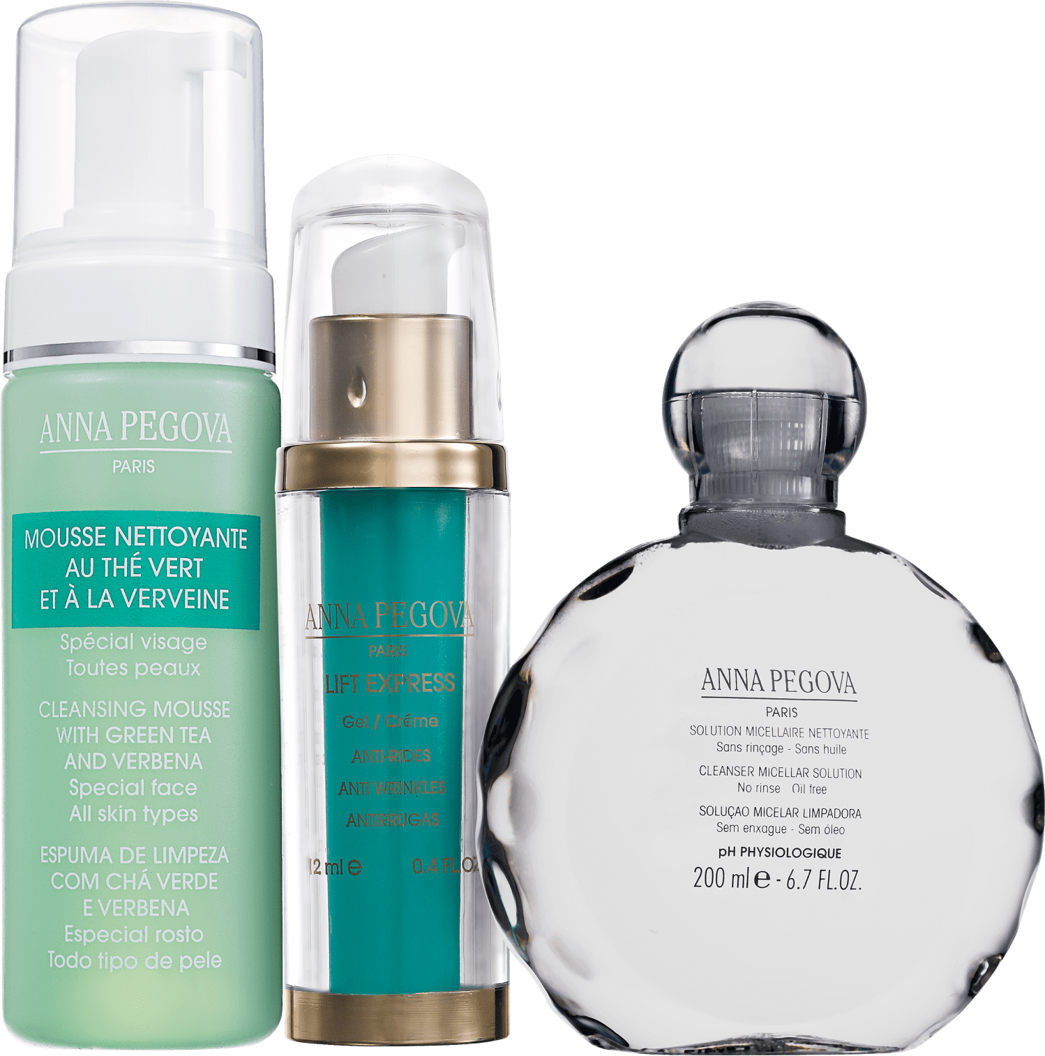 Kit Anna Pegova Limpeza e Anti-idade (3 produtos)