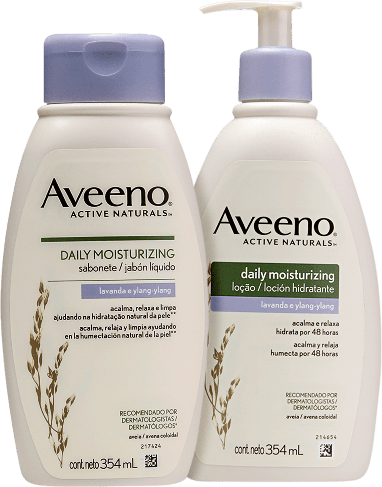 Kit Aveeno Daily Moisturizing Lavanda e Ylang Duo (2 Produtos)