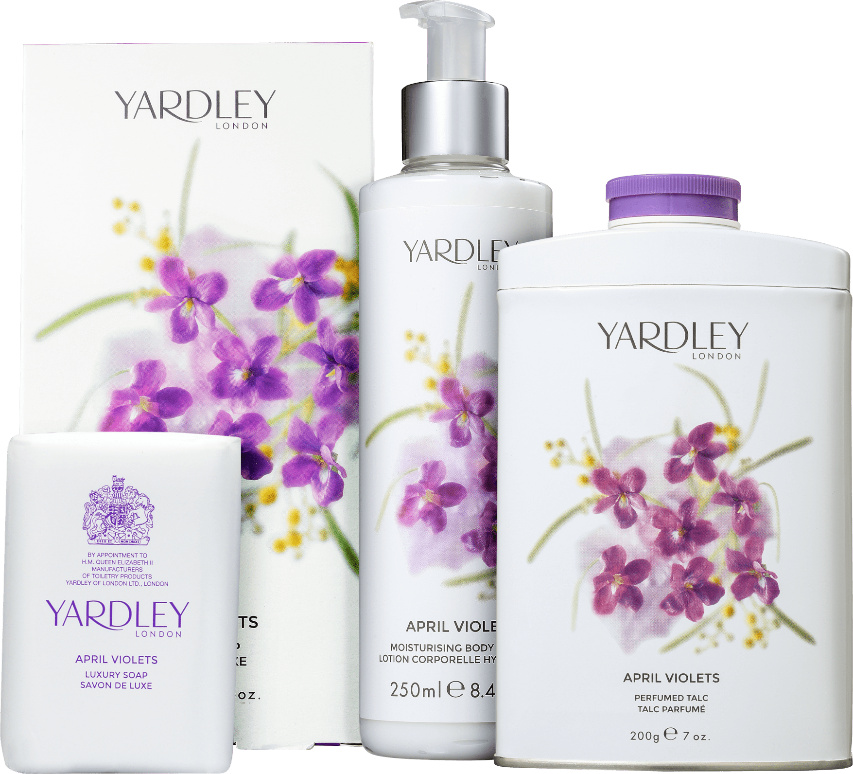 Kit Banho Yardley April Violets (3 Produtos)