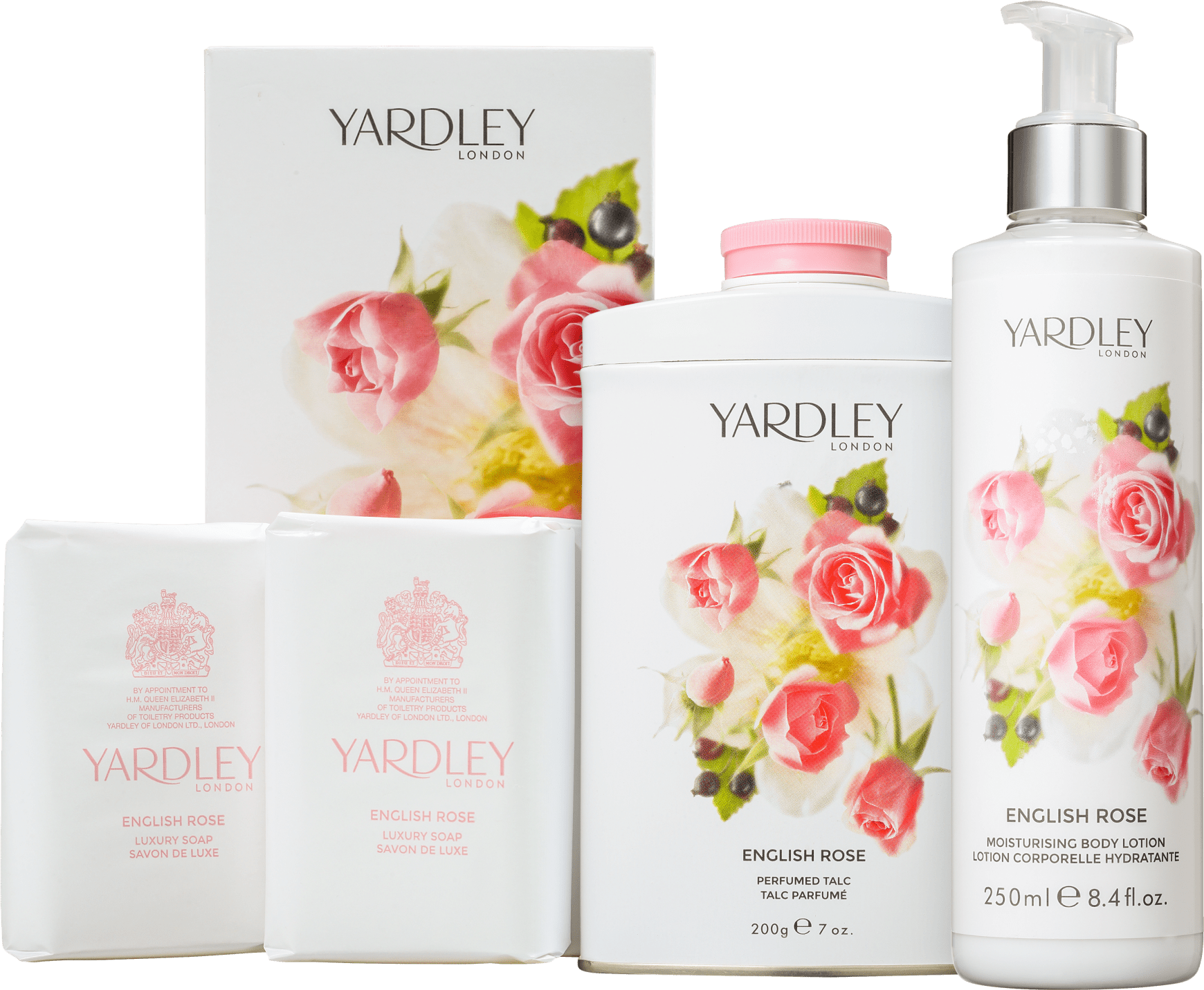 Kit Banho Yardley English Rose Completo (3 Produtos)