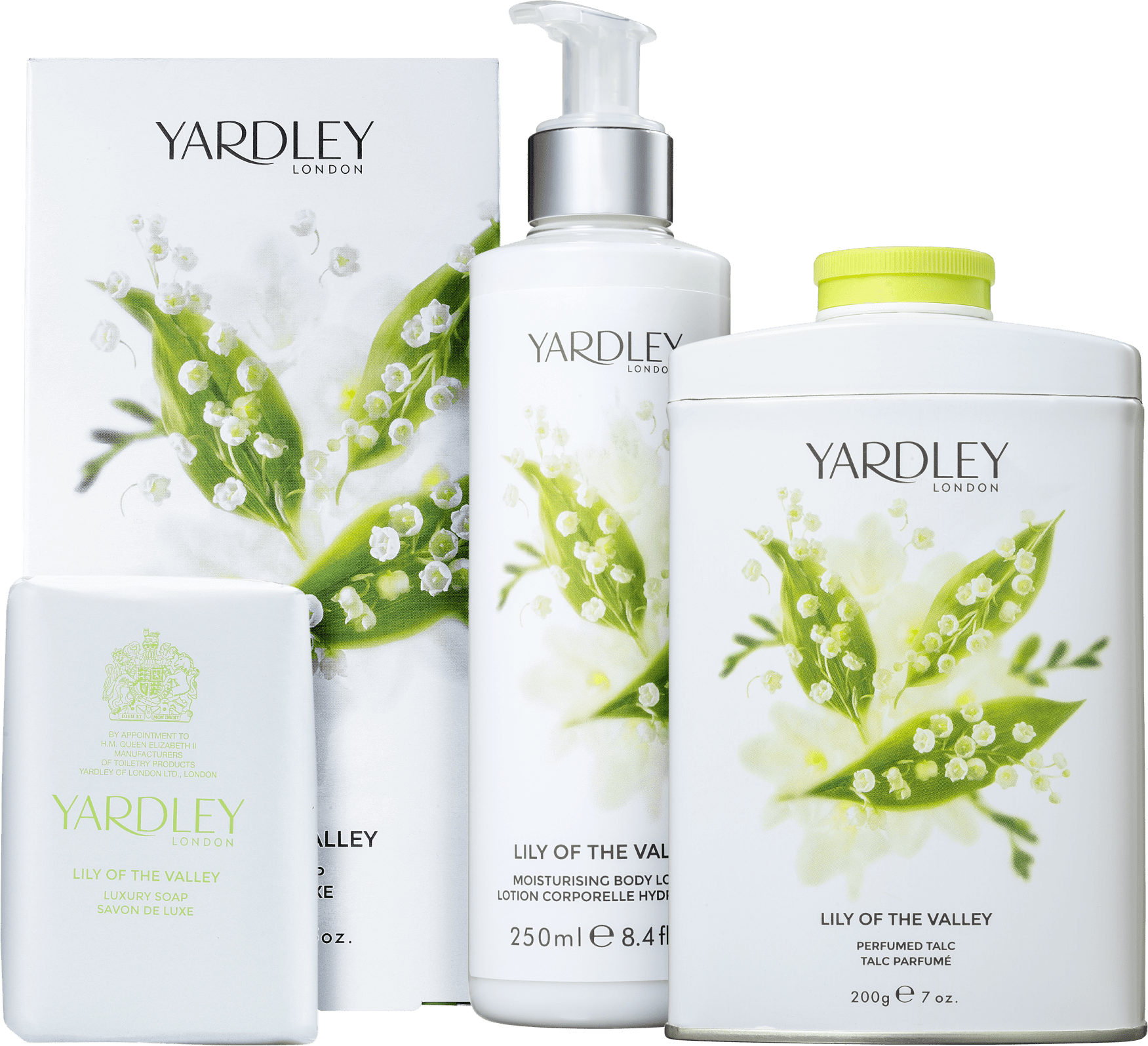 Kit Banho Yardley Lily of The Valley Completo (3 Produtos)