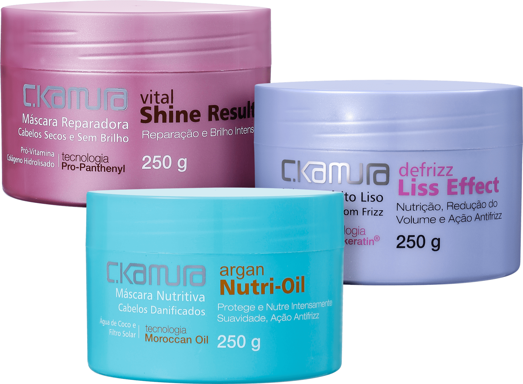 Kit C.Kamura Cronograma Capilar Disciplinante (3 Produtos)