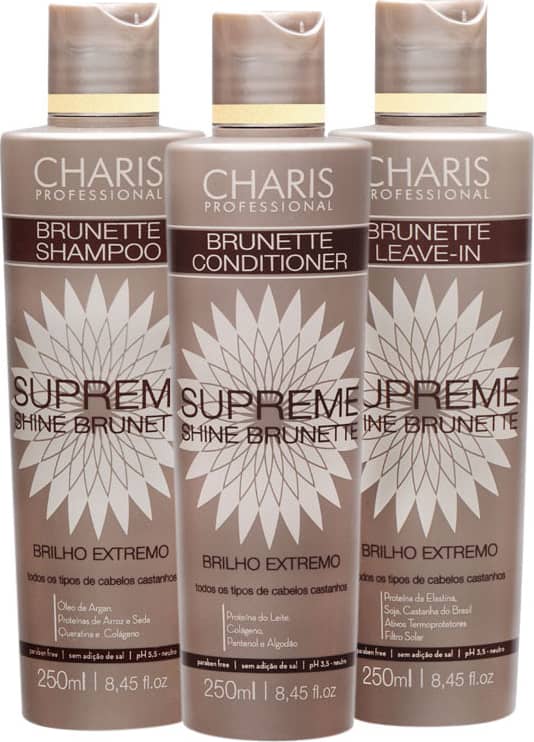 Kit Charis Brunette Supreme Shine Trio (3 Produtos)
