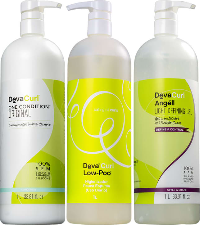 Kit Deva Curl Low-Poo Angell Salão (3 Produtos)