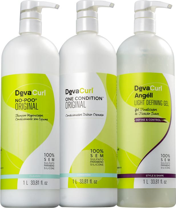 Kit Deva Curl No-Poo Angell Salão (3 Produtos)