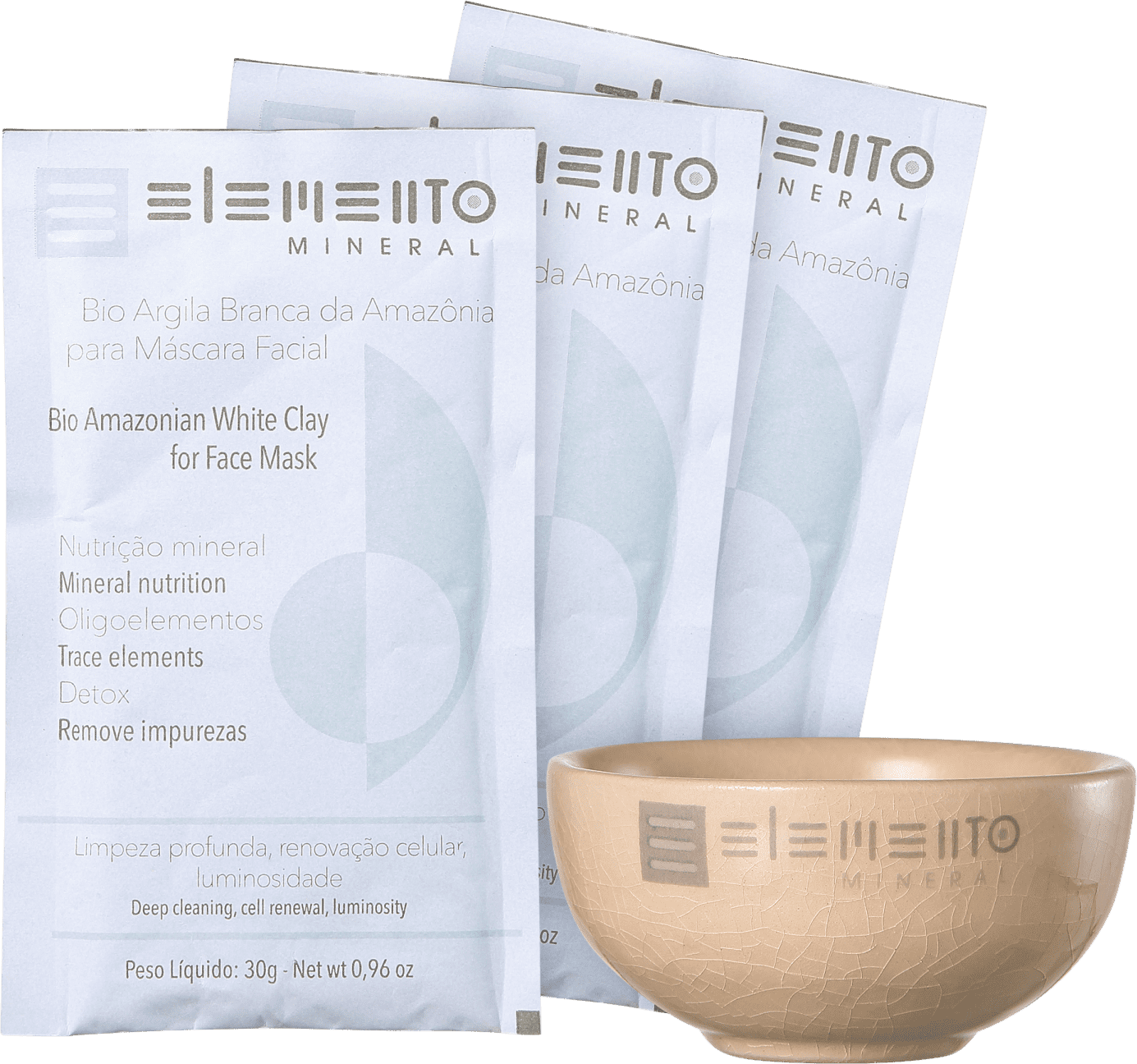 Kit Elemento Mineral Bio Argila Branca da Amazônia (4 produtos)