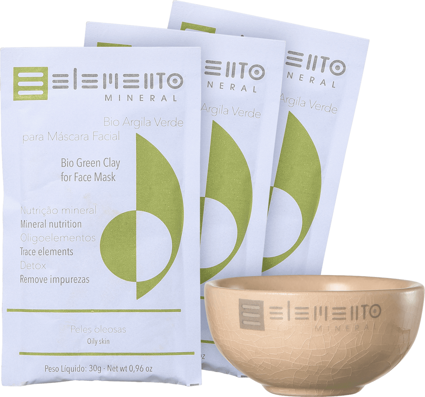 Kit Elemento Mineral Bio Argila Verde (4 produtos)