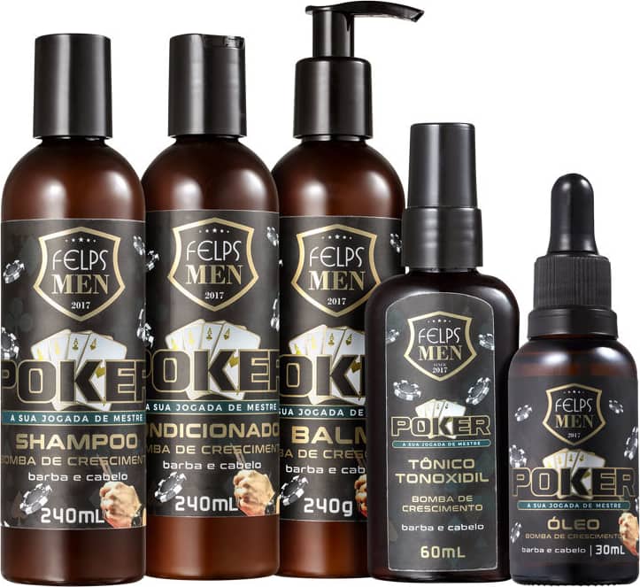 Kit Felps Profissional Men Poker Full (6 Produtos)
