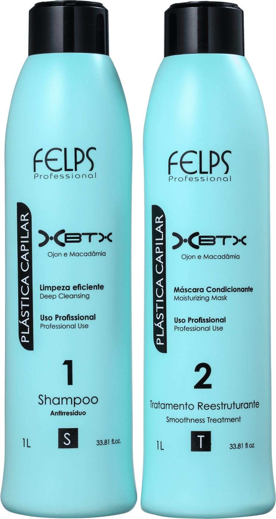 Kit Felps Profissional Plástica Capilar XBTX Salão (2 Produtos)