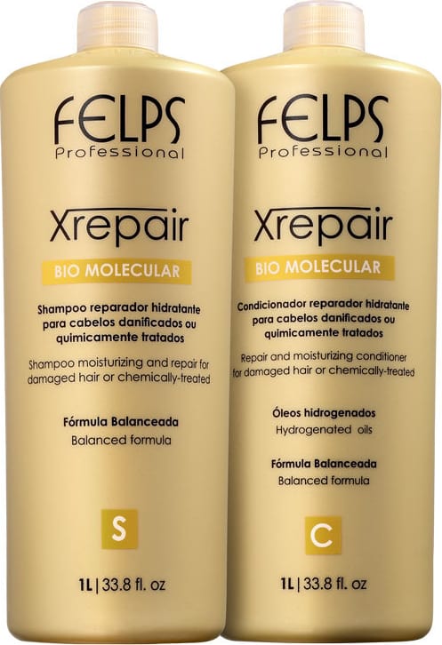 Kit Felps Profissional XRepair Bio Molecular Salon Duo (2 Produtos)