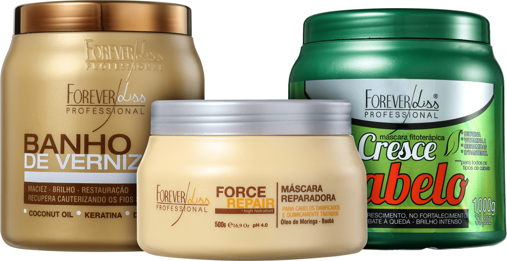 Kit Forever Liss Professional Cronograma Capilar Profissional (3 Produtos)