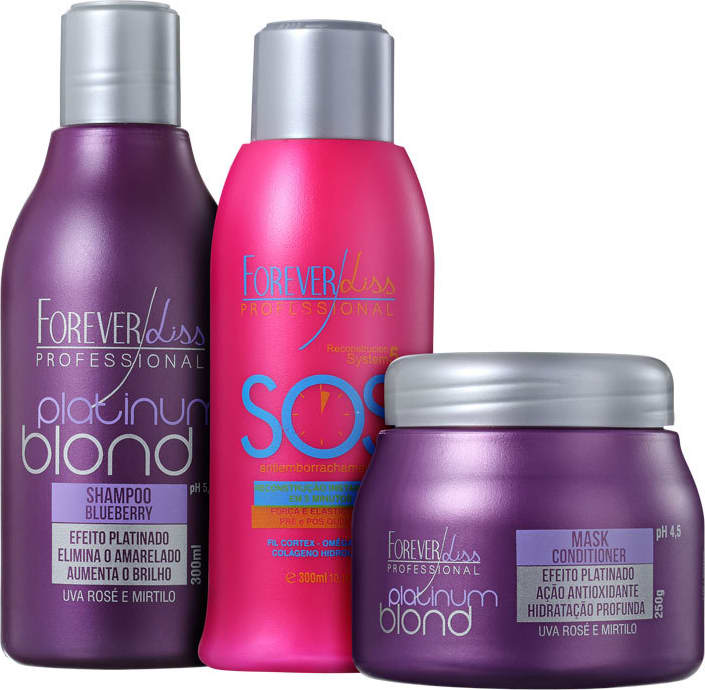 Kit Forever Liss Professional Platinum Blond SOS (3 Produtos)