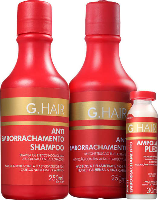 Kit G.Hair Antiemborrachamento Tratamento (3 Produtos)