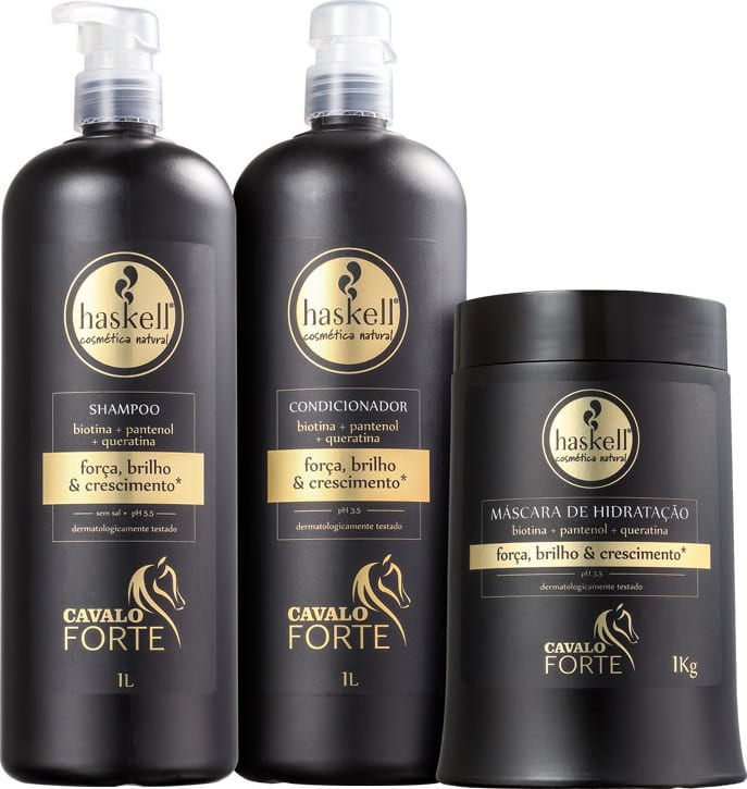 Kit Haskell Cavalo Forte Tratamento Salão (3 produtos)