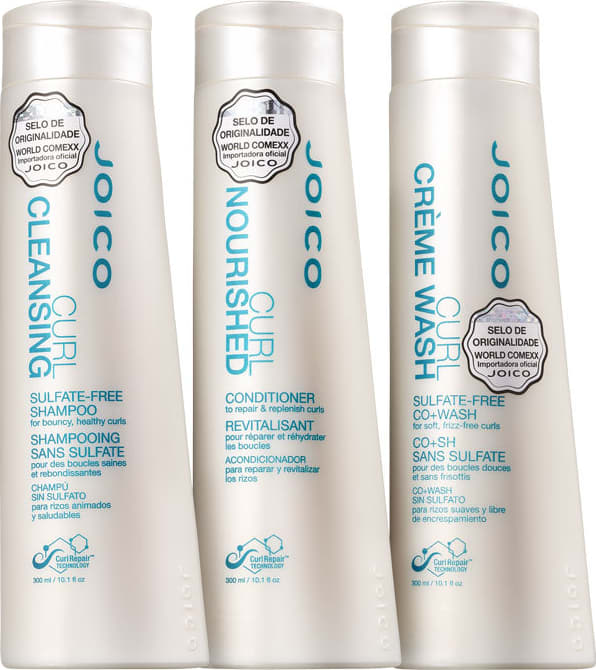 Kit Joico Curl Cleansing Nourished Co+Wash Triplo (3 Produtos)