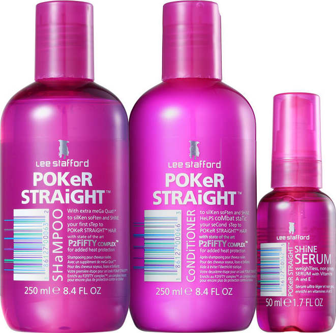 Kit Lee Stafford Poker Straight Cleansing & Shine (3 Produtos)
