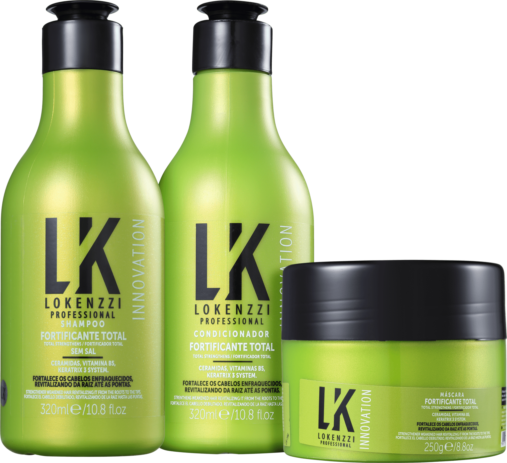 Kit Lokenzzi Fortificante Total Trio (3 Produtos)