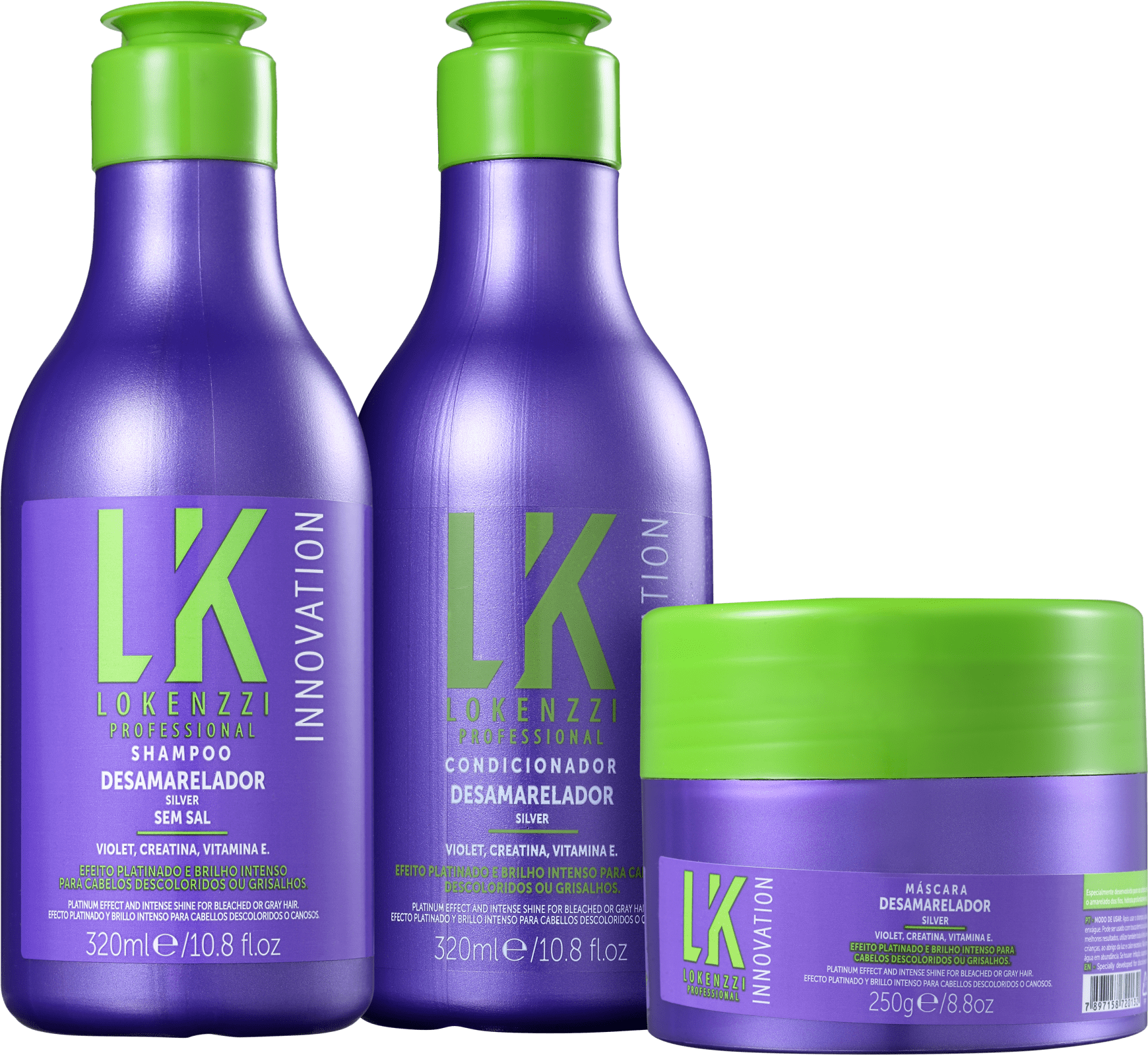 Kit Lokenzzi Silver Desamarelador Trio (3 Produtos)