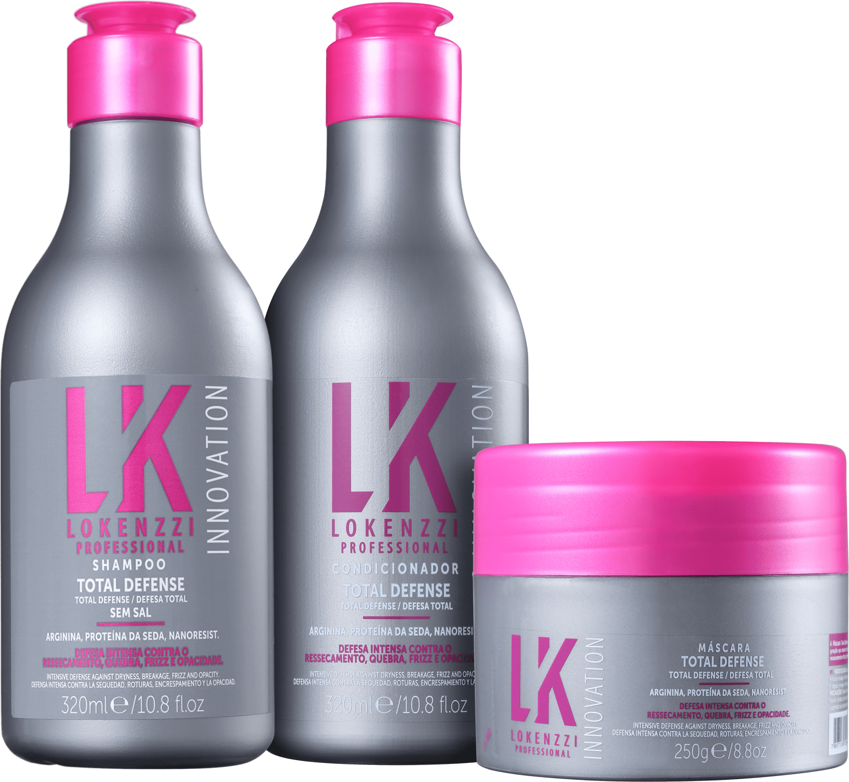 Kit Lokenzzi Total Defense Trio (3 Produtos)