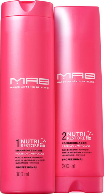 Kit MAB Marco Antônio de Biaggi Nutri Restore Cuidado Diário (2 Produtos)