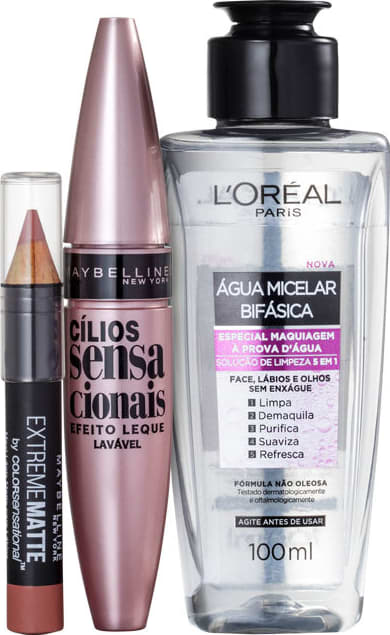 Kit Maybelline Paixão Inesquecível (3 Produtos)