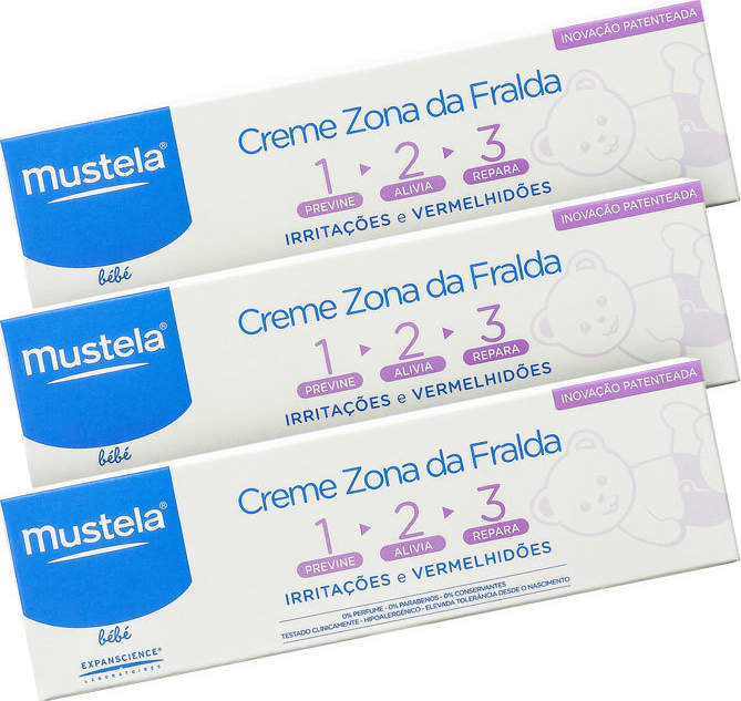 Kit Mustela Bébé Creme Vitaminado Preventivo 123 (3 Produtos)