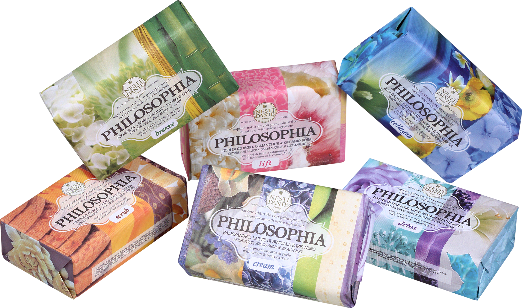 Kit Nesti Dante Collection Philosophia - Sabonetes em Barra 6x150g