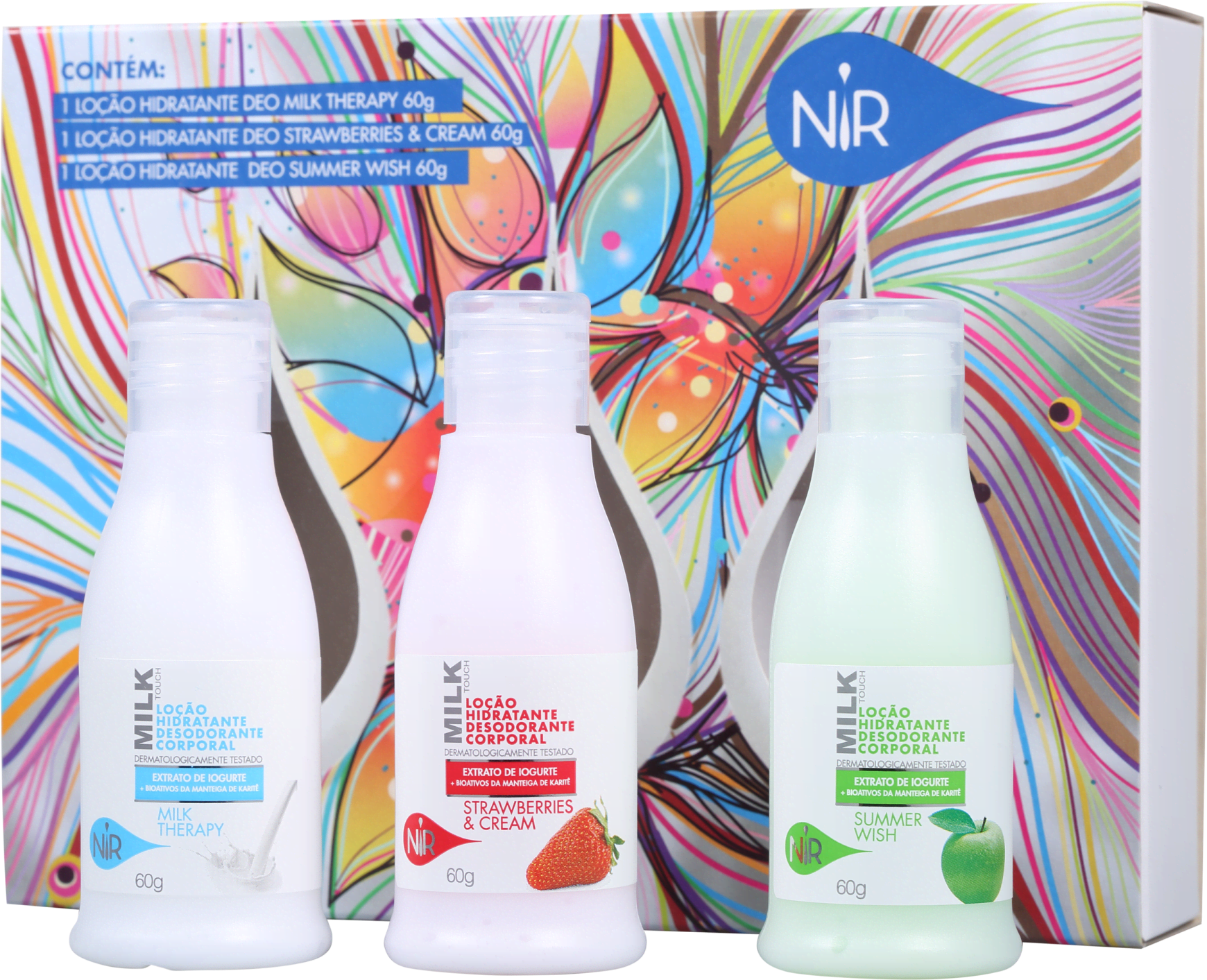 Kit Nir Cosmetics Mini Loções Milk Touch (3 produtos)