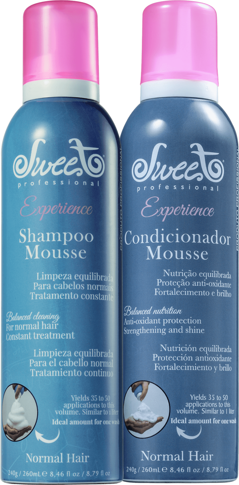Kit Sweet Hair Experience Mousse Normal Hair Duo (2 Produtos)