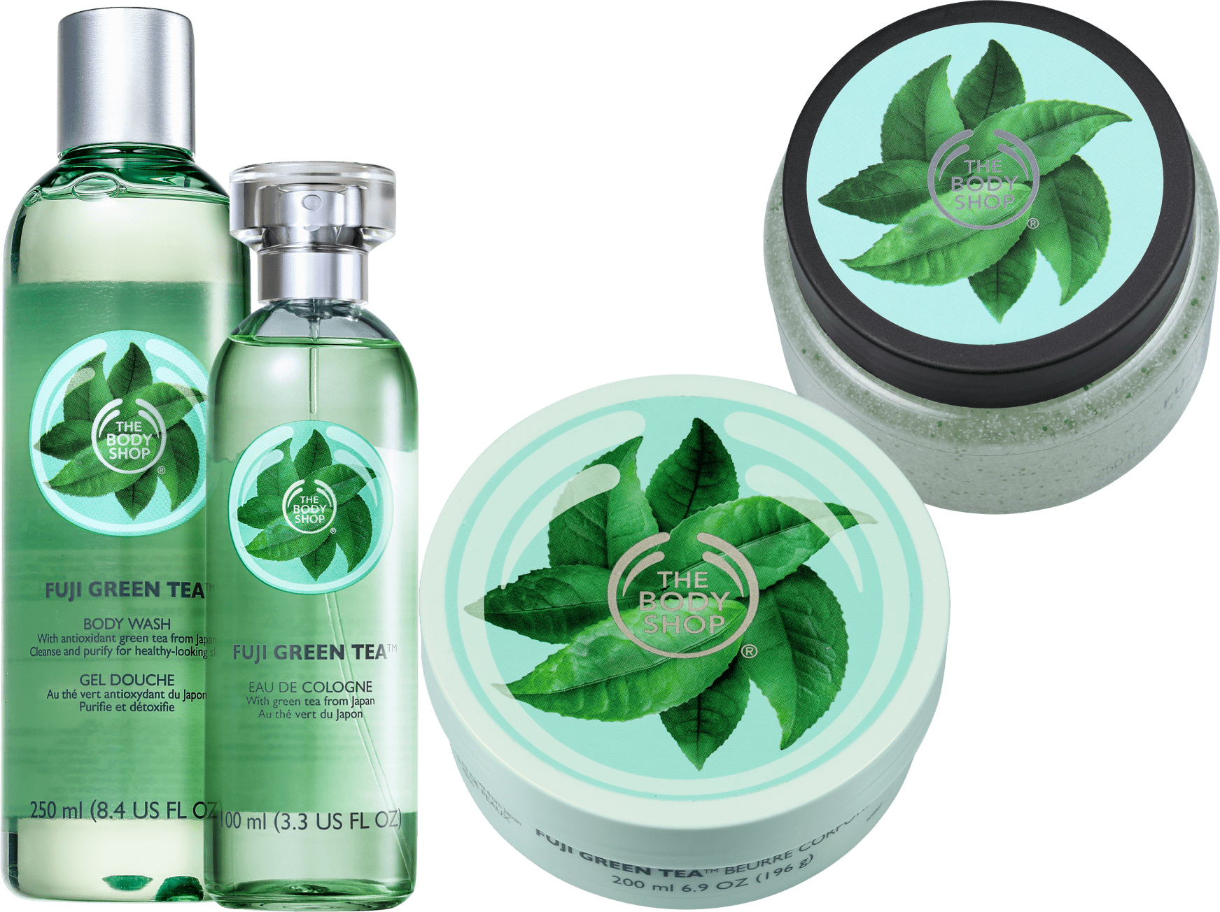 Kit The Body Shop Fuji Green Tea Intenso (4 Produtos)