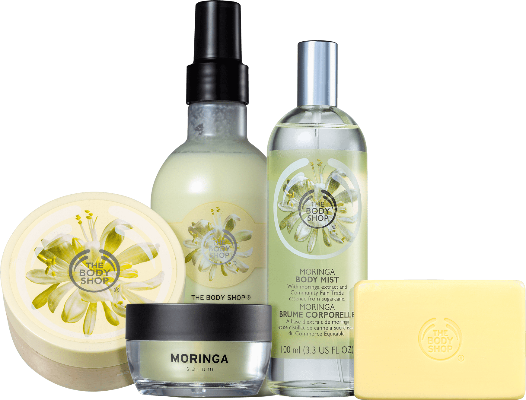 Kit The Body Shop Moringa Hidratação Suave (5 Produtos)