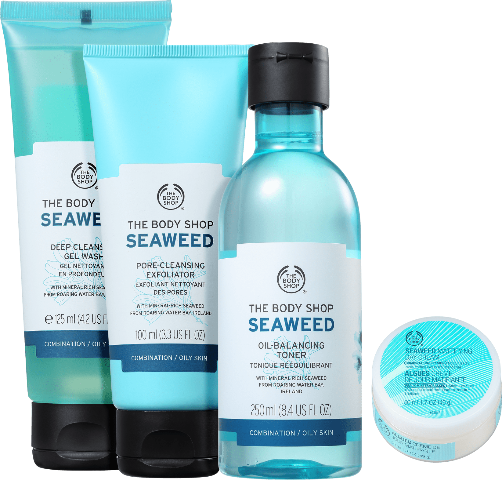 Kit The Body Shop Seaweed Facial Essencial (4 Produtos)